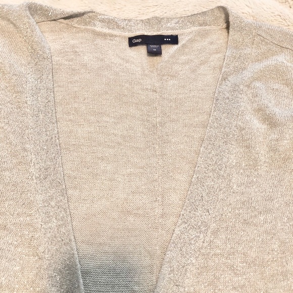 Women’s Gap Shimmery Boyfriend Slub Cardigan - Picture 10 of 11